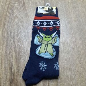 Star Wars Mandalorian 'The Child' Angel Winter Snowflake Holiday‎ Unisex Socks